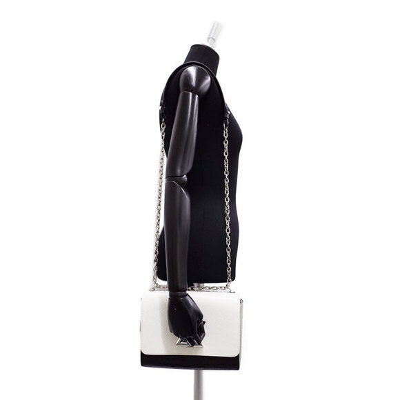 Louis Vuitton Epi Twist MM Shoulder Bag White Black - Picture 8 of 8